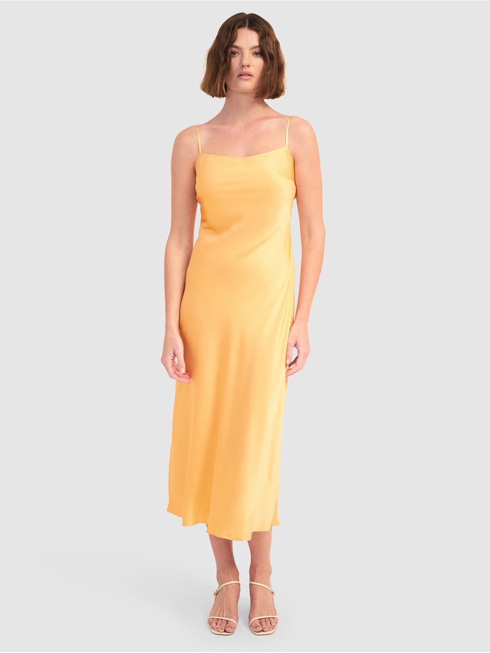 Ginia Blaire 100% Silk Dress in Nectarine xs